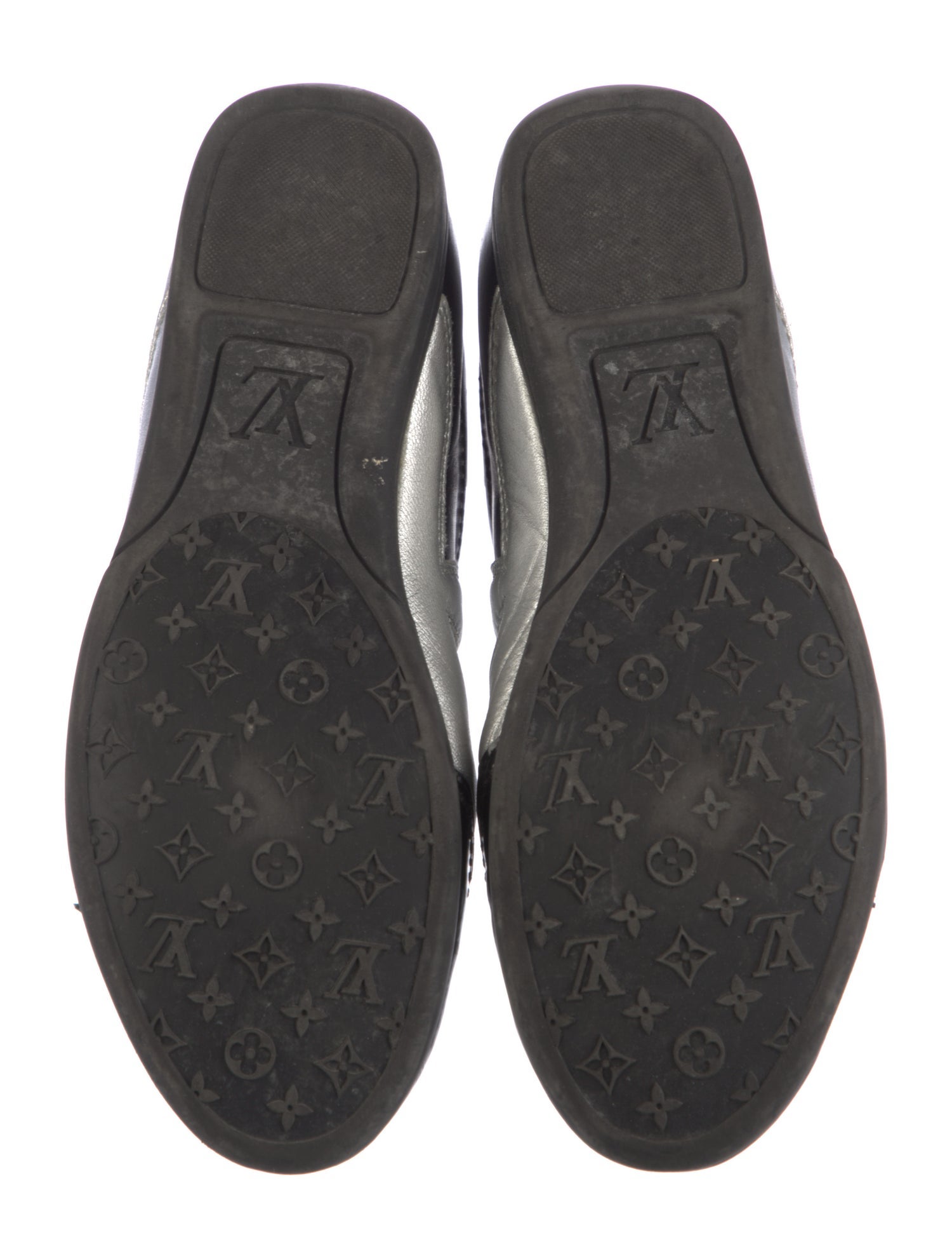 Louis Vuitton Leather Embroidered Accent Sneakers